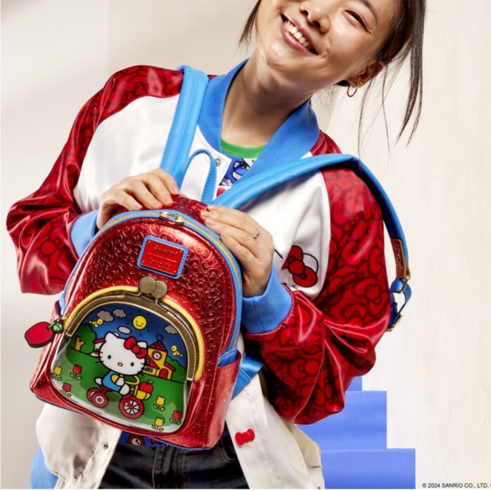 Sanrio Hello Kitty 50th Anniversary Coin Bag Metallic Mini Backpack